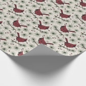 ウィンターレッド(鳥)ショウジョウコウカンチョウパターン ラッピングペーパー (角)