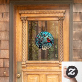 ウィンターレッド（鳥）ショウジョウコウカンチョウ止フェイクめステインガラス ウィンドウサイン