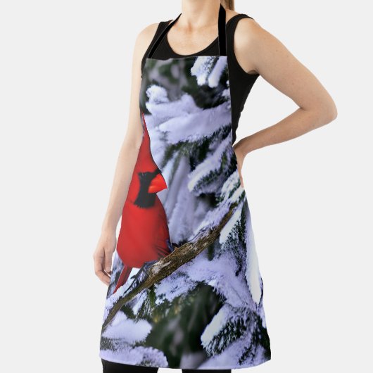 ウィンターレッド(鳥)ショウジョウコウカンチョウ エプロン (インサイチュ)