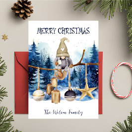 ウィンターレディ格言ブルーフォレストメリークリスマス シーズンカード