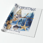 ウィンターレディ格言ブルーフォレストメリークリスマス ラッピングペーパー (アンロールド)