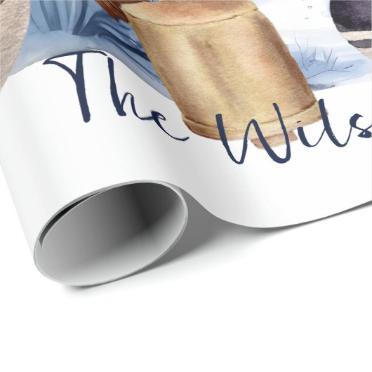 ウィンターレディ格言ブルーフォレストメリークリスマス ラッピングペーパー (ロールコーナー)