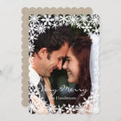 ウィンターレースのようフォトホリデーカード シーズンカード (正面/裏面)