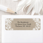 ウィンターレースのようホリデー差出人住所ラベル ラベル (インサイチュ)