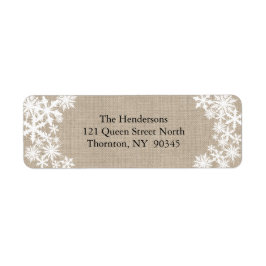 ウィンターレースのようホリデー差出人住所ラベル ラベル