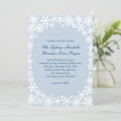 ウィンターレースオンアイスブルー結婚式招待状 招待状 (スタンド正面)
