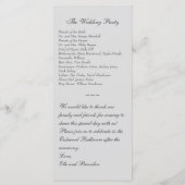 ウィンターレースオングレー結婚式 プログラム (裏面)