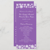 ウィンターレースオンパープル結婚式 プログラム (正面/裏面)