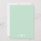 ウィンターレースオンミントベビーシャワー招待状 招待状 (裏面)