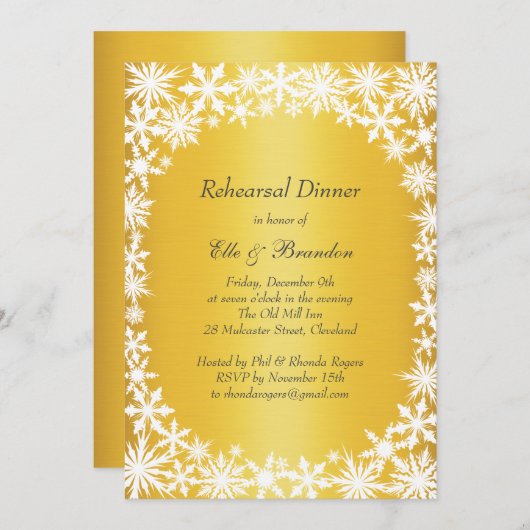 ウィンターレースオン金ゴールドリハーサルディナー招待状 招待状 (正面/裏面)