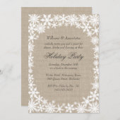 ウィンターレースホリデ企業のーパーティ招待状 招待状 (正面/裏面)