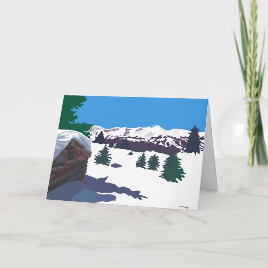 ウィンターログキャビンカード シーズンカード (正面)