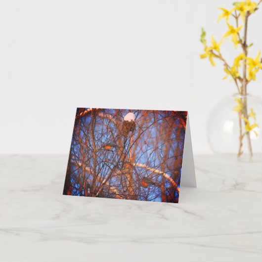 ウィンターロビンズワイルドライフ自然ノートカード カード (黄色い花)