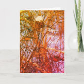 ウィンターロビンズ自然アーパーソナライズされたト誕生日 カード (正面)