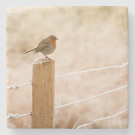 ウィンターロビンレッドバスト ストーンコースター