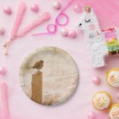 ウィンターロビンレッドバスト ペーパープレート (パーティー)