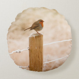 ウィンターロビンレッドバスト ラウンドクッション