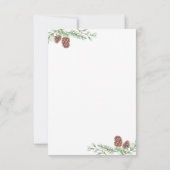 ウィンターロビン&パインリース書道 サンキューカード (裏面)