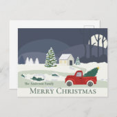 ウィンターロードレッドトラッククリスマス ポストカード (正面/裏面)