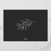 ウィンターローレル |ハッピーホリデー写真 箔シーズンカード (裏面)