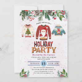ウィンターローレル | ホリデーカクテルパーティの招待状 招待状