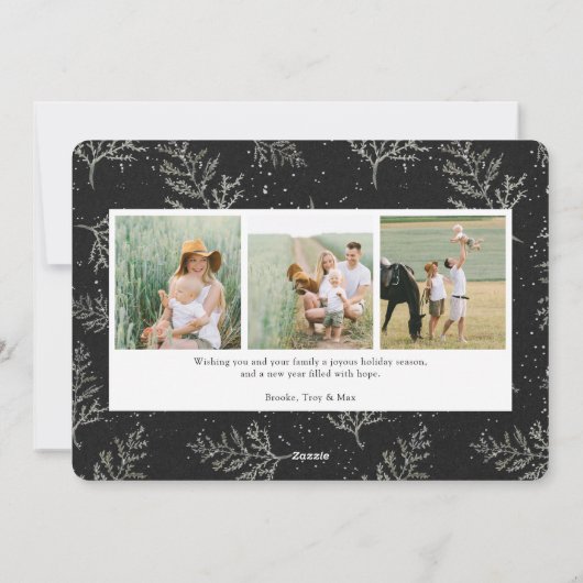 ウィンターローレル |ホリデーフォトカード シーズンカード (裏面)