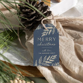 ウィンターローレル |メリーパーソナライズされたクリスマス ギフトタグ