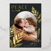 ウィンターローレル | Peace On Earth写真 箔シーズンカード (正面)