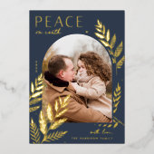 ウィンターローレル | Peace On Earth写真 箔シーズンカード (正面)