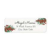 ウィンターローワンベリーズクリスマス差出人住所 ラベル (正面)