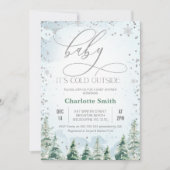 ウィンターワイルダネス男の赤ちゃんベビーシャワー 招待状 (正面)