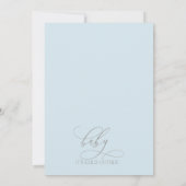 ウィンターワイルダネス男の赤ちゃんベビーシャワー 招待状 (裏面)