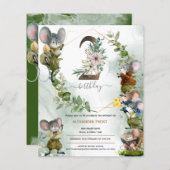 ウィンターワイルドネズミ2nd誕生日パーティの招待状 (正面/裏面)