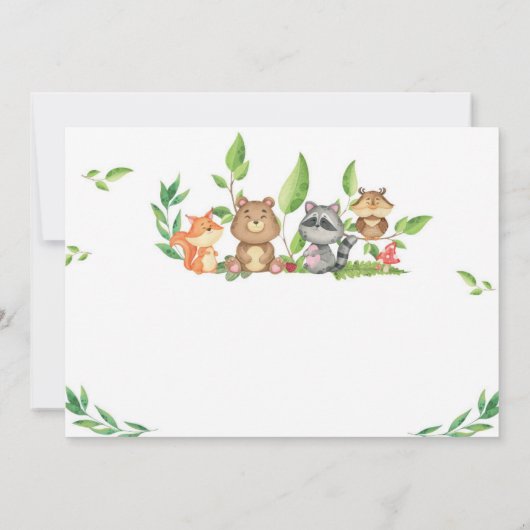 ウィンターワイルドワンファースト誕生日フォト招待状 招待状 (裏面)