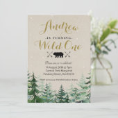 ウィンターワイルドワン誕生日招待状 招待状 (スタンド正面)