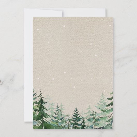 ウィンターワイルドワン誕生日招待状 招待状 (裏面)