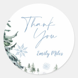 ウィンターワンダーランドありがとう ラウンドシール
