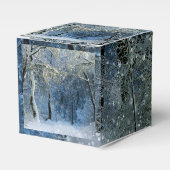 ウィンターワンダーランドのきらきら雪の森のお礼ボックス フェイバーボックス (正面サイド)