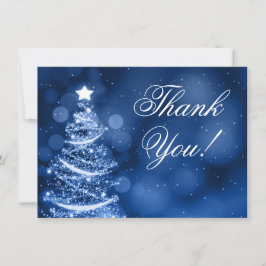 ウィンターワンダーランドのクリスマスウェディングお礼状 サンキューカード