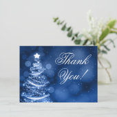 ウィンターワンダーランドのクリスマスウェディングお礼状 サンキューカード (スタンド正面)