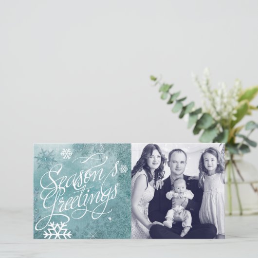 ウィンターワンダーランドのクリスマスホリデーフォトカード シーズンカード (スタンド正面)
