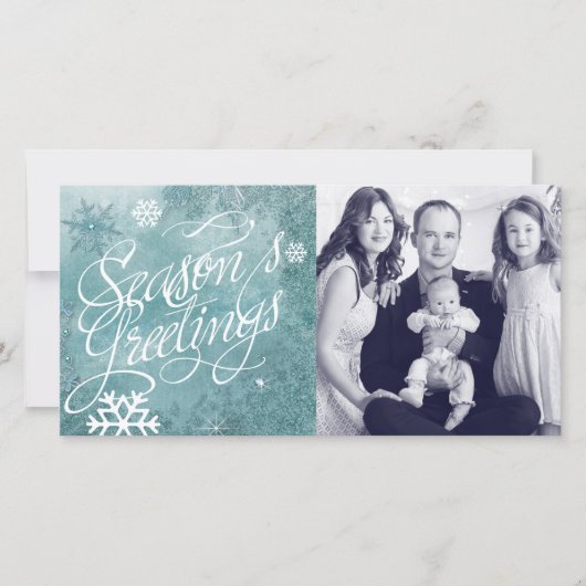 ウィンターワンダーランドのクリスマスホリデーフォトカード シーズンカード (正面)