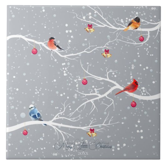 ウィンターワンダーランドのクリスマスホリデー タイル (正面)