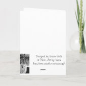 ウィンターワンダーランドのクリスマス感謝カード サンキューカード (裏面)