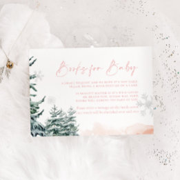 ウィンターワンダーランドのピンクブックスベビーカード ノートカード