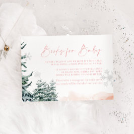 ウィンターワンダーランドのピンクブックスベビーカード ノートカード