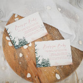 ウィンターワンダーランドのピンクブックスベビーカード ノートカード