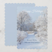 ウィンターワンダーランドのホリデーウィッシュ シーズンカード (正面/裏面)