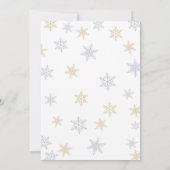 ウィンターワンダーランドの女の子が生後1年のお誕生日おめでとう 招待状 (裏面)