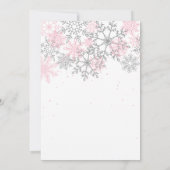 ウィンターワンダーランドの最初の誕生日招待状 招待状 (裏面)